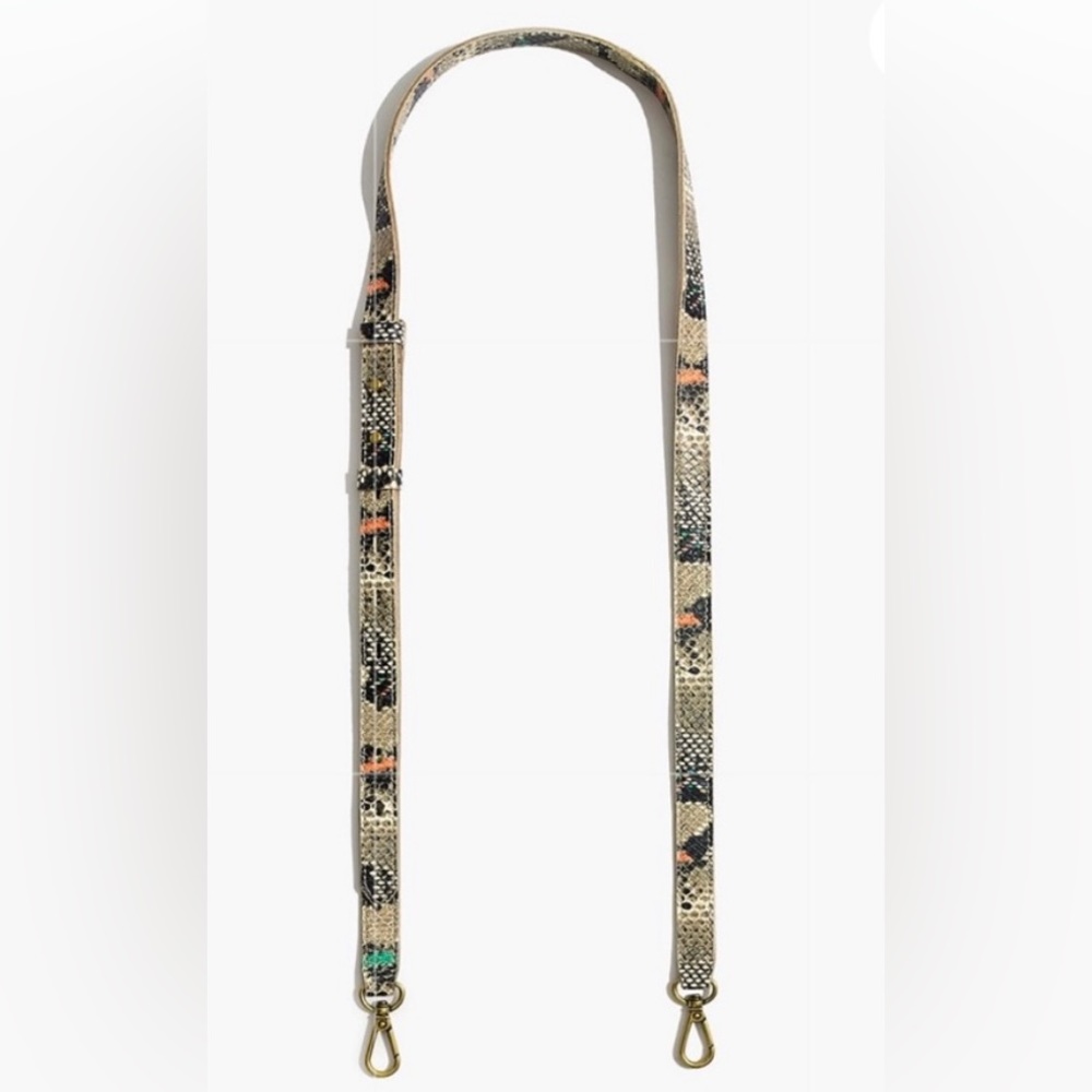 Madewell Snakeskin Leather Crossbody Strap